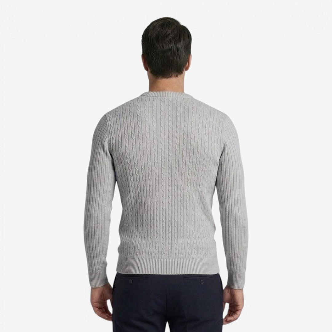 Jorvalore | Men's Lightweight Cable Knit Jumper for Autumn Layering