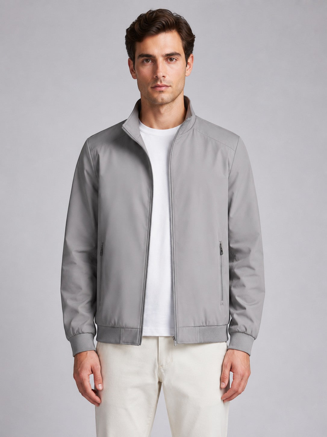 Jorvalore | Men’s Lightweight Stand Collar Jacket Smart Casual Zip Coat