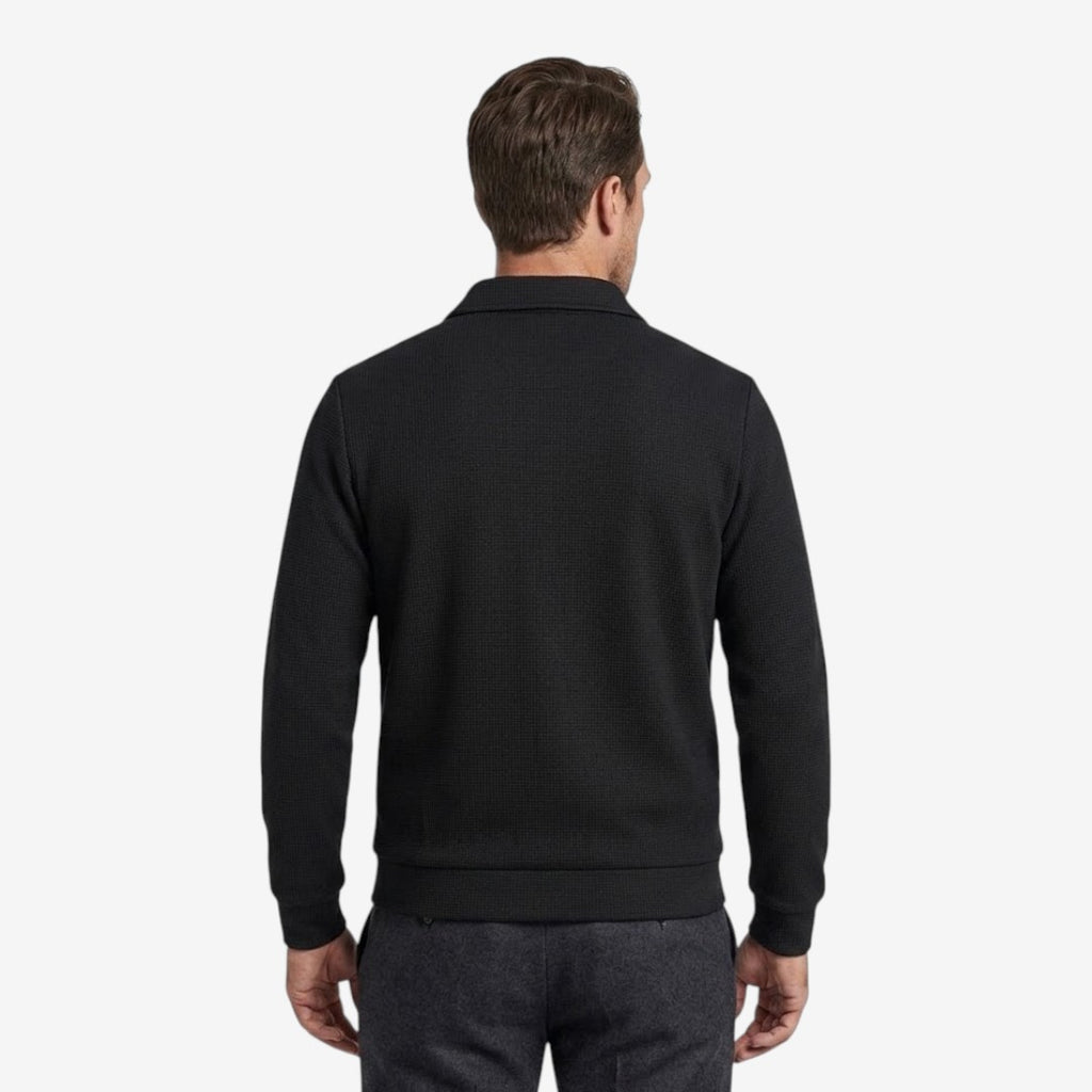 Jorvalore | Men’s Lightweight Waffle Jacket Full Zip Collared
