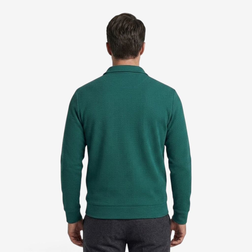 Jorvalore | Men’s Lightweight Waffle Jacket Full Zip Collared