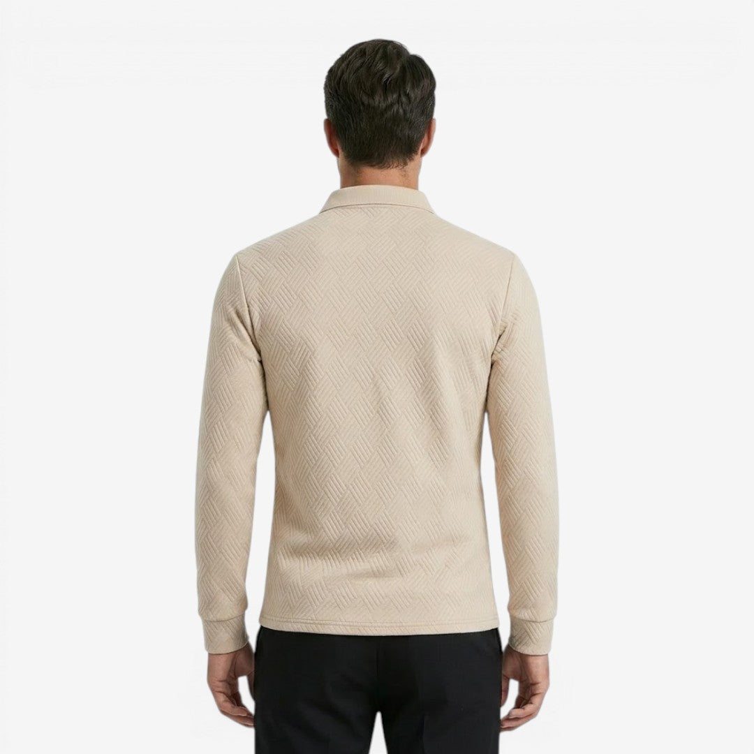 Jorvalore | Men's Long Sleeve Polo Shirt for Office and Casual Wear
