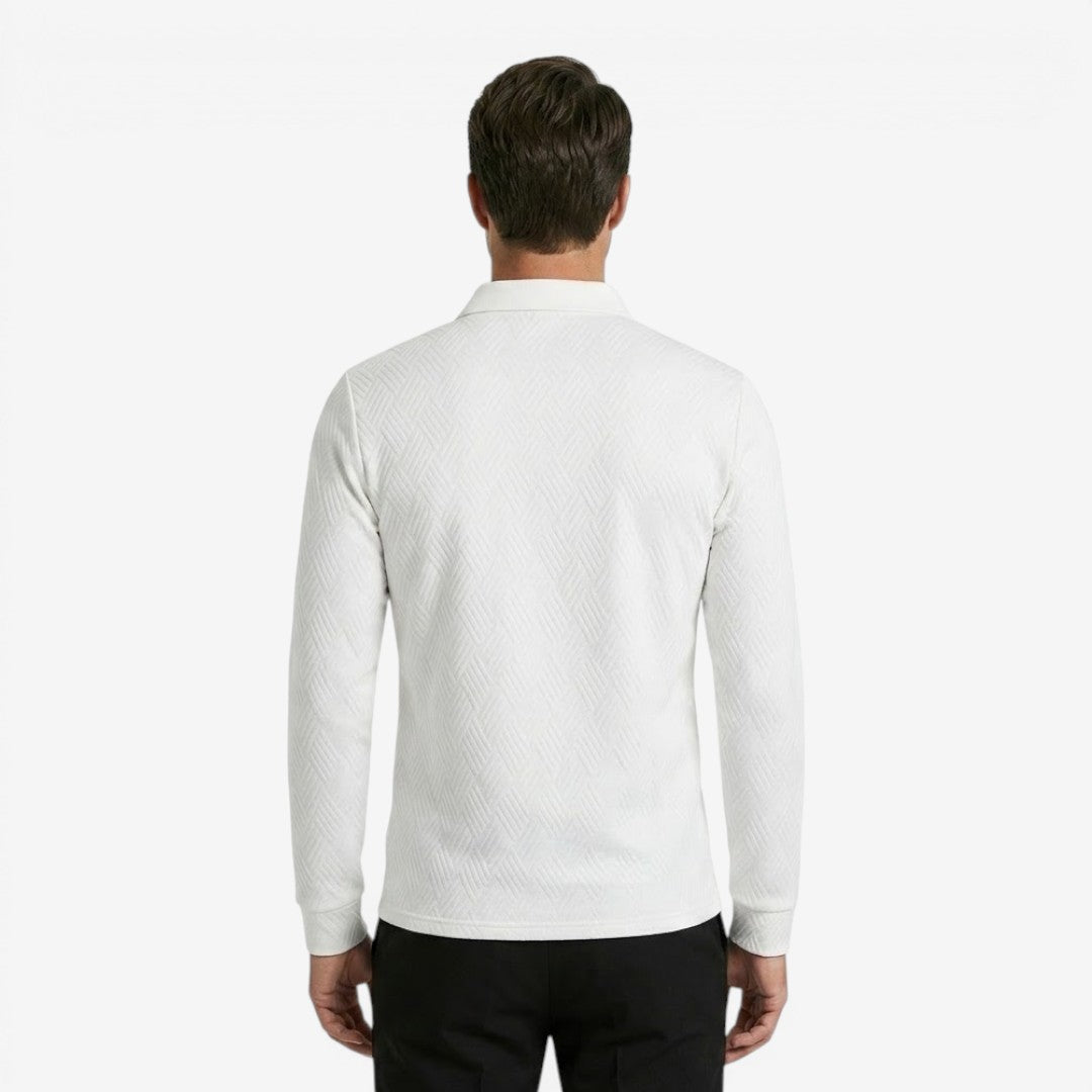 Jorvalore | Men's Long Sleeve Polo Shirt for Office and Casual Wear