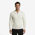 Jorvalore | Men's Loose Fit Knit Cardigan with Full Zip Closure