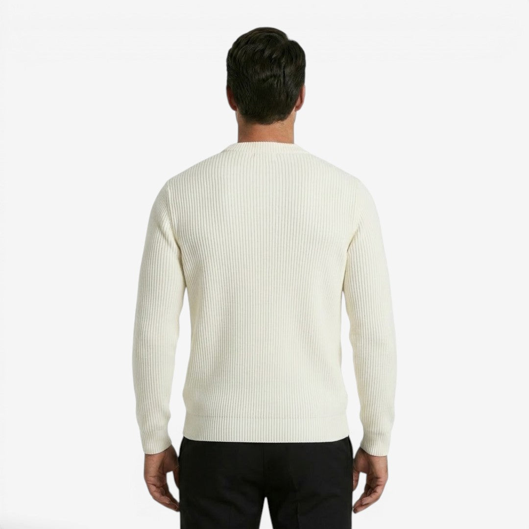 Jorvalore | Men's Loose Fit Knit Cardigan with Full Zip Closure