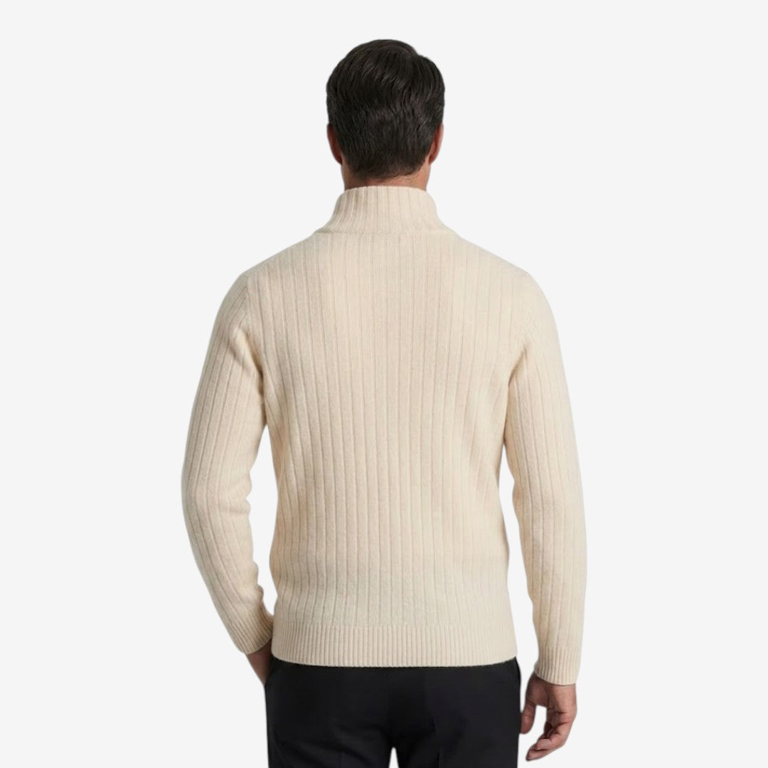 Jorvalore | Men's Merino Wool Full Zip Cardigan Warm Winter Knitwear