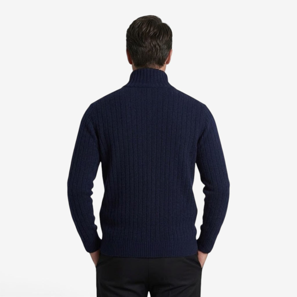 Jorvalore | Men's Merino Wool Full Zip Cardigan Warm Winter Knitwear
