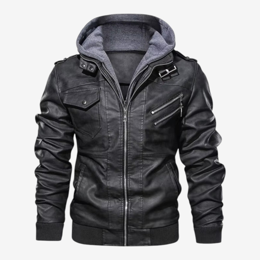 Jorvalore | Men's PU Leather Biker Jacket Classic Motorcycle Outerwear