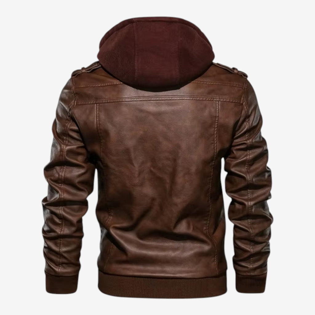 Jorvalore | Men's PU Leather Biker Jacket Classic Motorcycle Outerwear
