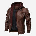Jorvalore | Men's PU Leather Biker Jacket Classic Motorcycle Outerwear