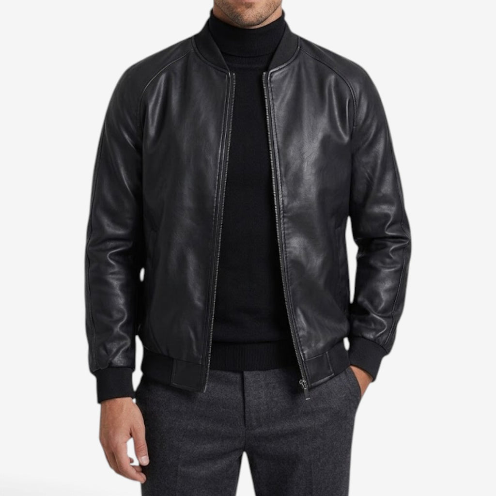 Jorvalore | Men’s PU Leather Jacket Loose Fit Vintage Streetwear