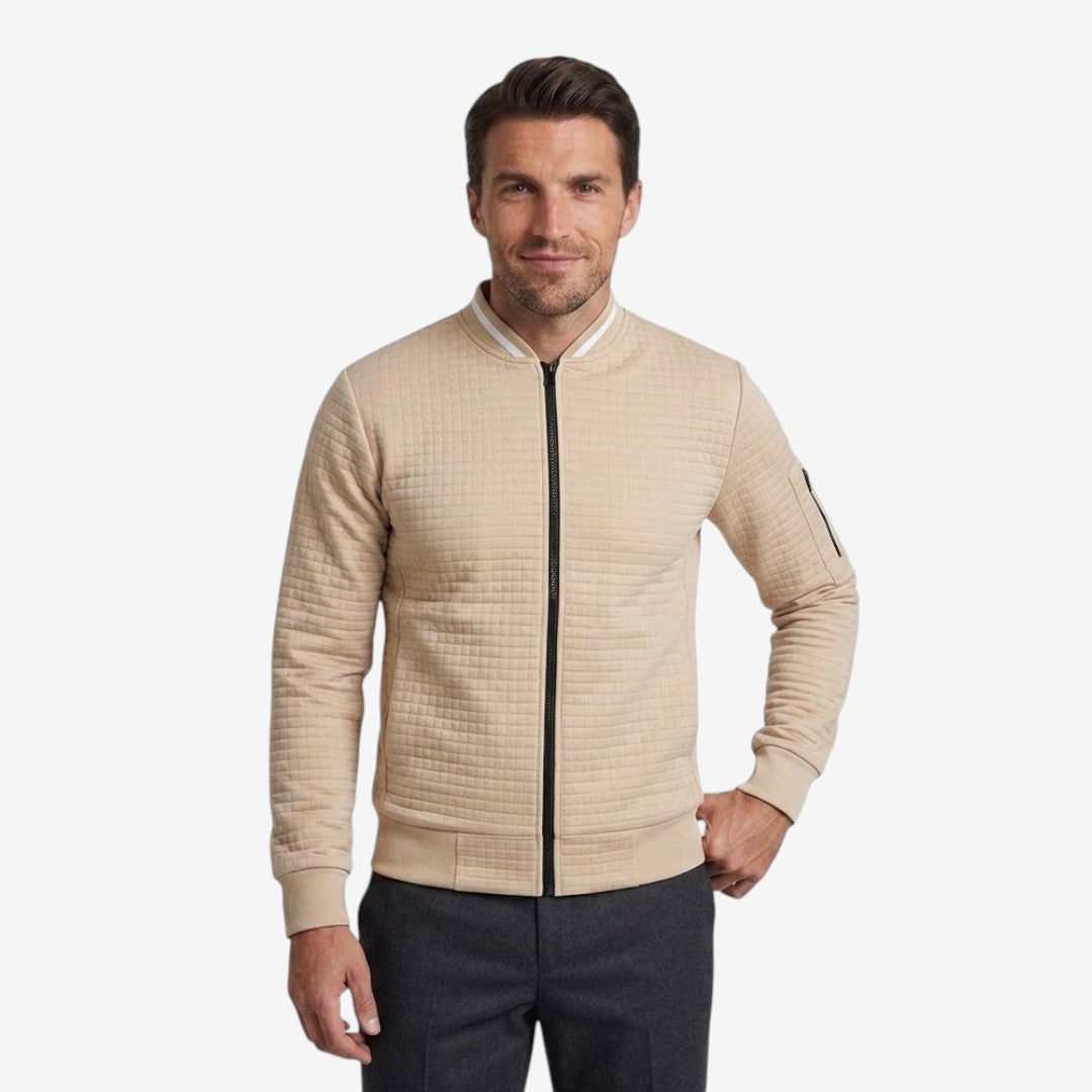 Jorvalore | Men’s Plaid Casual Jacket Full Zip Stand Collar