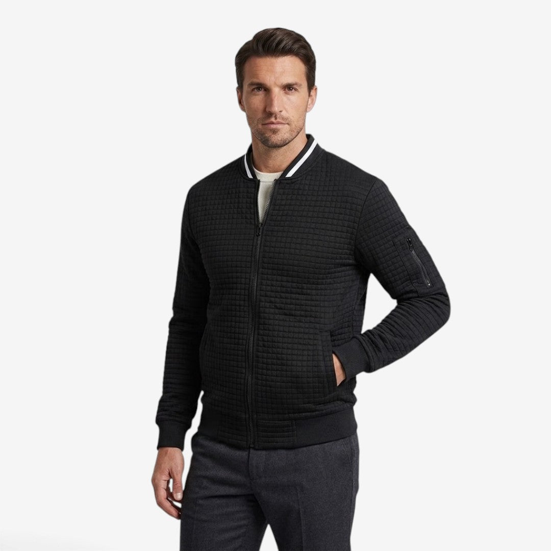Jorvalore | Men’s Plaid Casual Jacket Full Zip Stand Collar