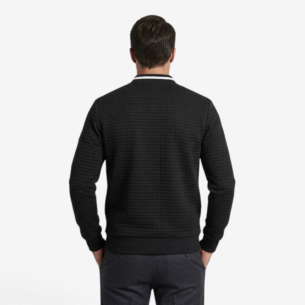 Jorvalore | Men’s Plaid Casual Jacket Full Zip Stand Collar