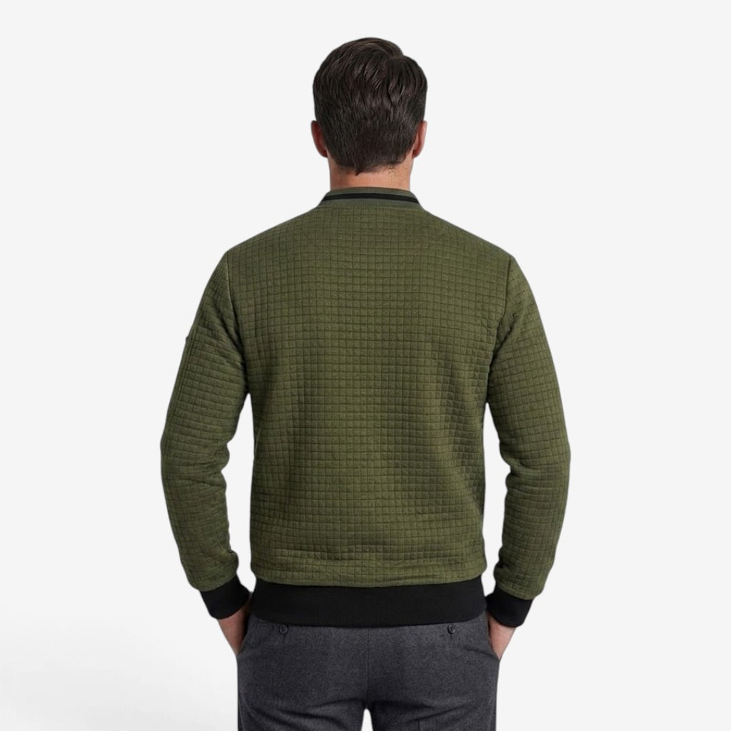 Jorvalore | Men’s Plaid Casual Jacket Full Zip Stand Collar