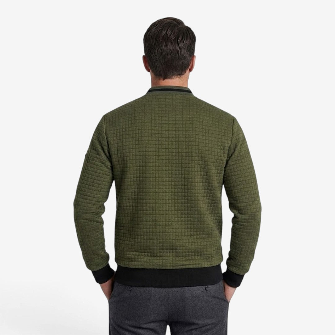 Jorvalore | Men’s Plaid Casual Jacket Full Zip Stand Collar
