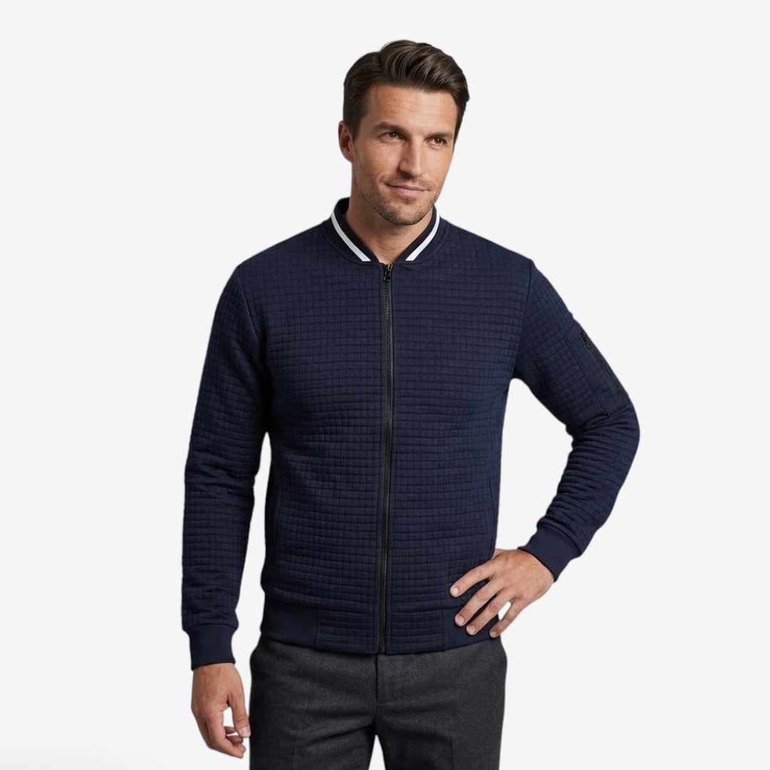 Jorvalore | Men’s Plaid Casual Jacket Full Zip Stand Collar
