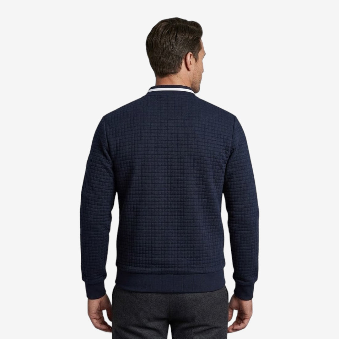Jorvalore | Men’s Plaid Casual Jacket Full Zip Stand Collar
