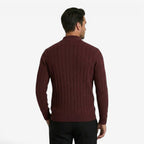 Jorvalore | Men's Quarter Zip Knit Jumper Classic Smart Casual Warm Layer