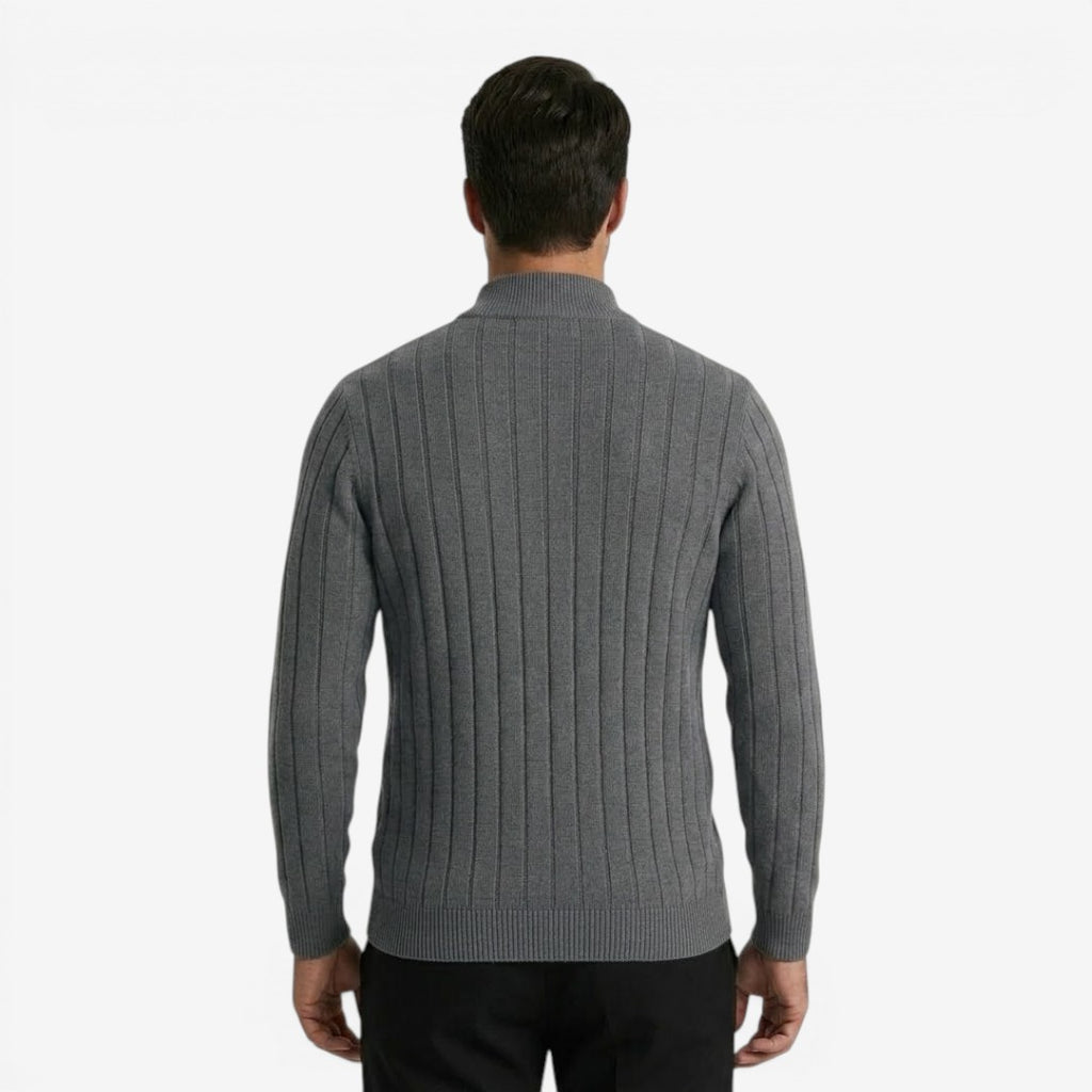 Jorvalore | Men's Quarter Zip Knit Jumper Classic Smart Casual Warm Layer