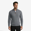 Jorvalore | Men's Quarter Zip Knit Jumper Classic Smart Casual Warm Layer