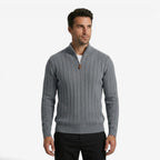Jorvalore | Men's Quarter Zip Knit Jumper Classic Smart Casual Warm Layer