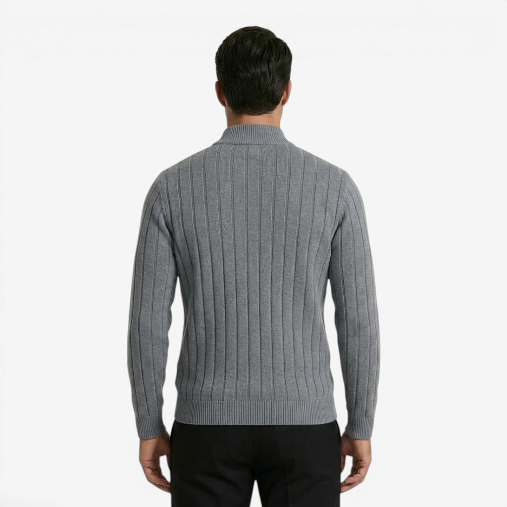 Jorvalore | Men's Quarter Zip Knit Jumper Classic Smart Casual Warm Layer