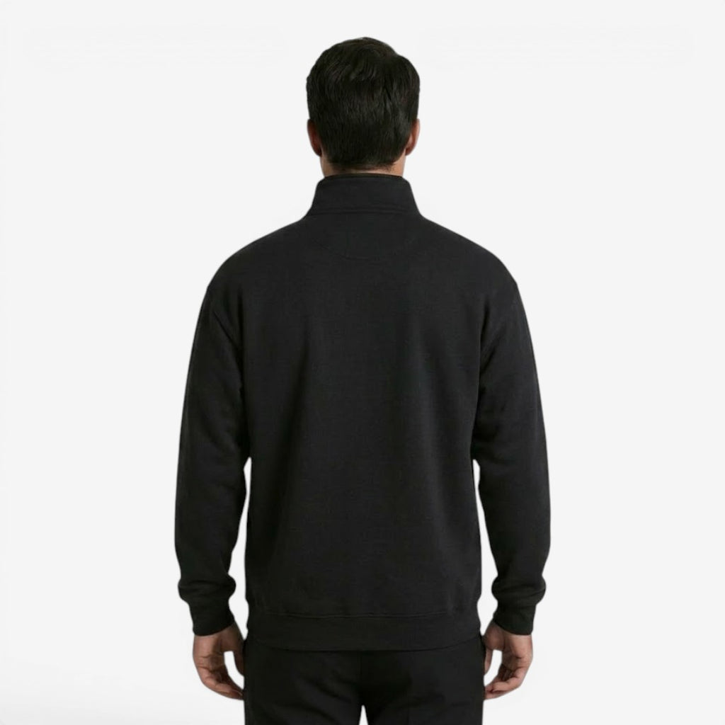Jorvalore | Men's Quarter Zip Stand Collar Jumper Soft Everyday Knit