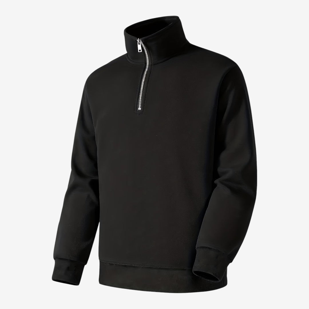 Jorvalore | Men's Quarter Zip Stand Collar Jumper Soft Everyday Knit