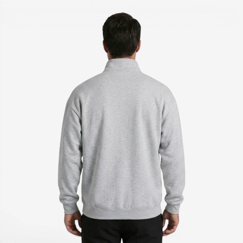Jorvalore | Men's Quarter Zip Stand Collar Jumper Soft Everyday Knit