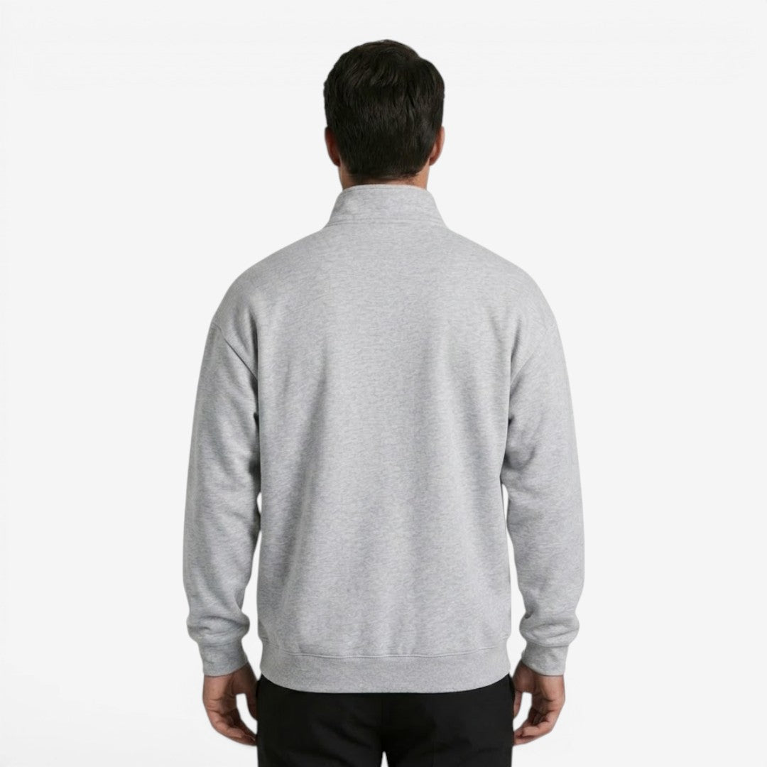 Jorvalore | Men's Quarter Zip Stand Collar Jumper Soft Everyday Knit
