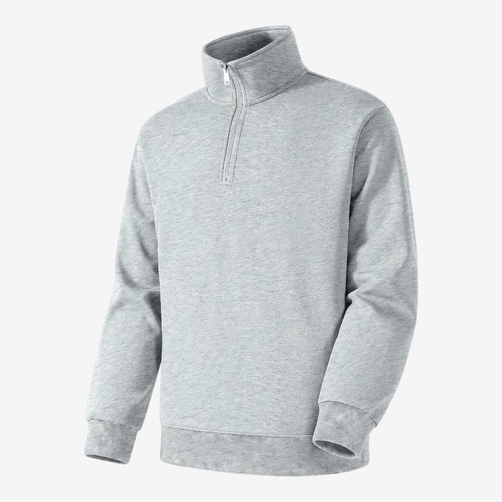 Jorvalore | Men's Quarter Zip Stand Collar Jumper Soft Everyday Knit