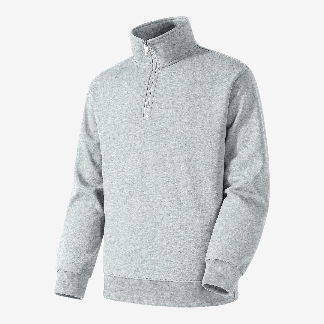 Jorvalore | Men's Quarter Zip Stand Collar Jumper Soft Everyday Knit