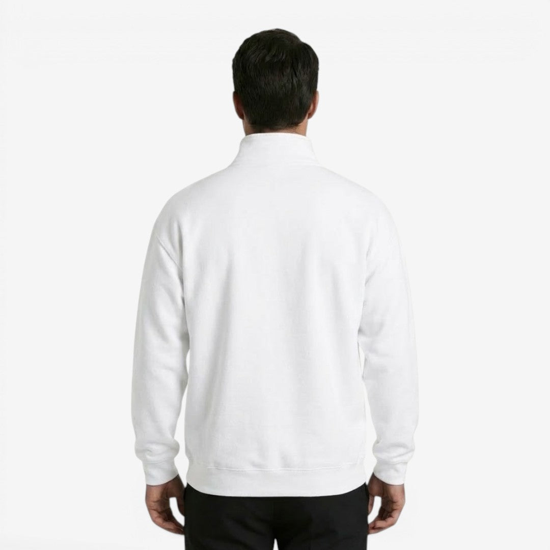 Jorvalore | Men's Quarter Zip Stand Collar Jumper Soft Everyday Knit