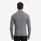 Jorvalore | Men's Ribbed Knit Button Neck Jumper for Autumn Winter