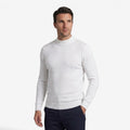 Jorvalore | Men's Ribbed Knit Mock Neck Jumper for Business Casual Wear