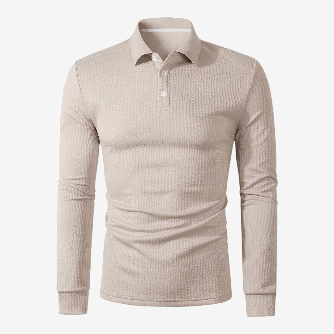 Jorvalore | Men's Ribbed Long Sleeve Shirt for Smart Casual Wear