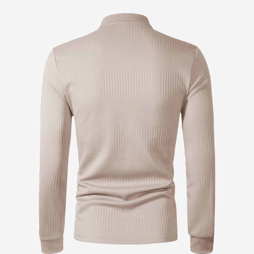 Jorvalore | Men's Ribbed Long Sleeve Shirt for Smart Casual Wear