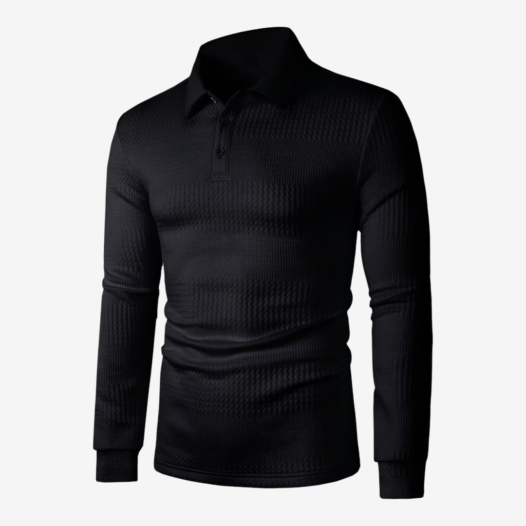 Jorvalore | Men's Ribbed Long Sleeve Shirt for Smart Casual Wear