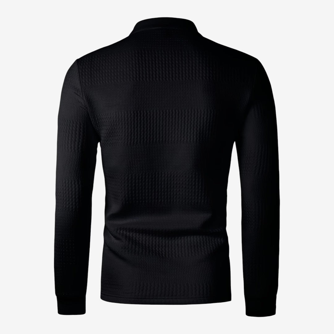 Jorvalore | Men's Ribbed Long Sleeve Shirt for Smart Casual Wear