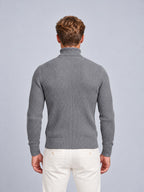 Jorvalore | Men’s Ribbed Roll-Neck Knit Jumper – Long Sleeve Winter Knitwear