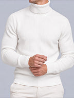 Jorvalore | Men’s Ribbed Roll-Neck Knit Jumper – Long Sleeve Winter Knitwear