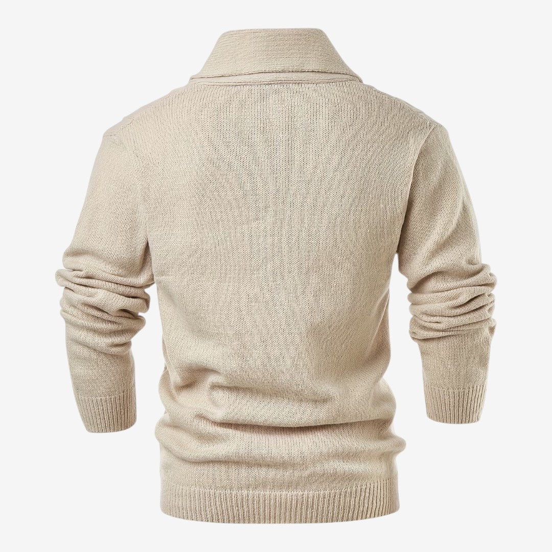 Jorvalore | Men's Shawl Collar Button-Up Cardigan for Winter