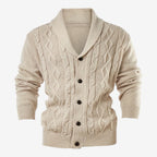 Jorvalore | Men's Shawl Collar Button-Up Cardigan for Winter
