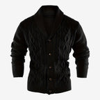 Jorvalore | Men's Shawl Collar Button-Up Cardigan for Winter