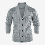 Jorvalore | Men's Shawl Collar Button-Up Cardigan for Winter