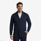Jorvalore | Men's Shawl Collar Button-Up Cardigan for Winter