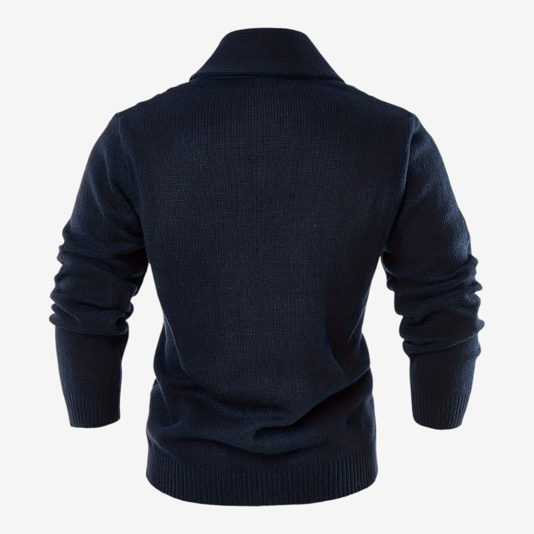 Jorvalore | Men's Shawl Collar Button-Up Cardigan for Winter