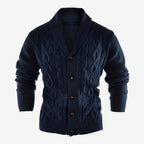 Jorvalore | Men's Shawl Collar Button-Up Cardigan for Winter