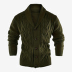 Jorvalore | Men's Shawl Collar Button-Up Cardigan for Winter