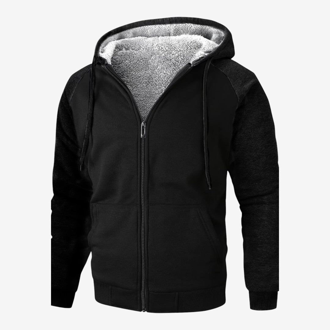 Jorvalore | Men’s Sherpa Lined Fleece Jacket Warm Hooded Coat
